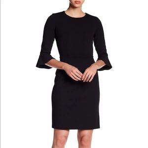 Black Donna Morgan bell sleeve dress
